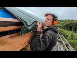 Timber Framed Barn Part 27 Braces And Roof Sheets