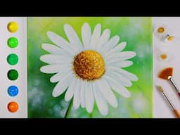 Easy Daisy Painting 🌼 How to Paint a Daisy Flower | Acrylic Painting STEP by STEP | Daisy Art