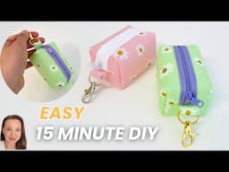 How to make a Mini Jelly Vinyl Boxy Zipper Pouch | Quick & Easy 15-minute DIY Project !