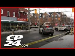 Pedestrian critically injured after being struck by a dump truck in Toronto