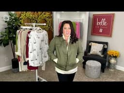 Belle by Kim Gravel Twill Jacket with Knit Back and Sleeves on QVC