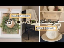 $6 THRIFT STORE CHALLENGE!~How I DIYed it & How I Styled it!~Under $6 Home Decor Ideas