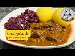 Hirschgulasch mit Wurzelgemüse