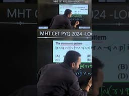 MHT CET Pyq 2024 mathematical logic #mhtcet2025