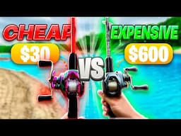 WORTH IT?? $30 vs. $600 Fishing Rod & Reel CHALLENGE!!! (MOST FISH WINS)