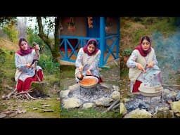 Making Pistachio BAKLAVA Over a Wood Fire in a Traditional Rural Style🔥