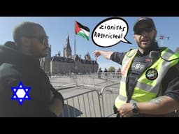 Cops Kick Out Zionists From Parliament Hill - Pro Palestine Protest Ottawa