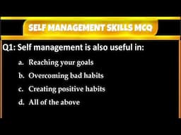 Self Management Skills Mcq Informaion Technology Class 10th CBSE Board exam 2025 in hindi