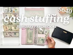 CASH ENVELOPE STUFFING | FEBRUARY 2025 PAYCHECK #1 | Budget With Me | MONETS MONEY