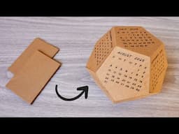 2025 CARDBOARD CALENDAR | Pentagon Desktop Calendar | Easy Calendar Decor Ideas On Your Table