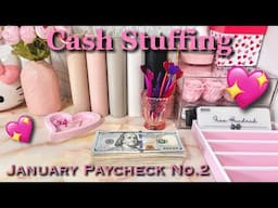 CASH ENVELOPE STUFFING | JANUARY 2025 PAYCHECK NO 2 | #cashenvelopesystem  #zerobasedbudget