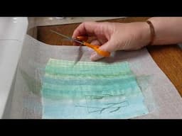 Creating lavender using free motion machine embroidery