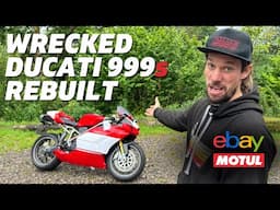 WRECKED & WRITTEN OFF DUCATI 999s REBUILT PART 1