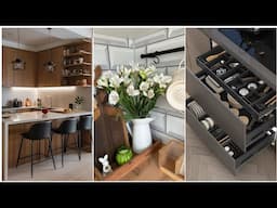 Space saving kitchen organization ideas. Modular kitchen decorating ideas.#kitchen #homedecor #decor