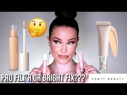 NEW FENTY BEAUTY BRIGHT FIX OR PRO FILTR CONCEALER?? | BATTLE OF MAKEUP