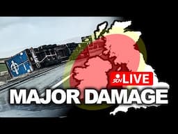 MAJOR STORM ÉOWYN 🔴 97mph HURRICANE WINDS LIVE | Workington | #stormeowyn