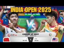 Kejutan😱 YONEX-SUNRISE India Open 2025 I Day 1  Round of 32 | LEONG JUN HAO (MAS) vs LI SHI FENG