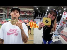 Nyjah Vs. Leticia Bufoni | Nyjah Huston |  Leticia Bufoni | skateboarding videos and Street Skating