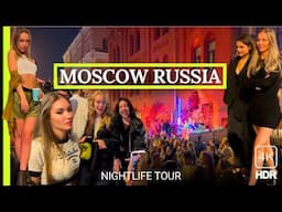 🔥 Russian Girls Partying 🔥 Moscow Nightlife 🔥 Friday City Walking Tour 4K HDR