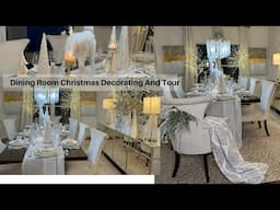 NEW! | Winter Wonderland Christmas | Glam Dining Room Christmas Decorating And TOUR