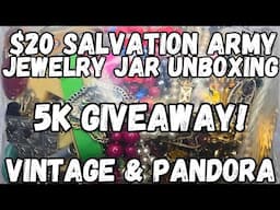 VINTAGE & PANDORA! Salvation Army Jewelry Jar Unboxing + 925 Silver SGW #jewelryunboxing #jewelryjar