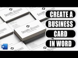 Create a simple business card in word and customise