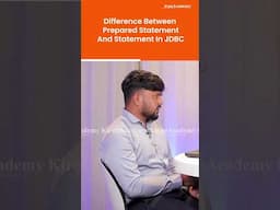 Difference Between Prepared Statement And Statement In JDBC | #thekiranacademy #shorts