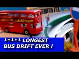 Longest Bus Drift Ever!  #adultdiecast #adultdiecastracing #matchbox #drifting #driftcar