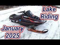 Lake Riding with Patrons! Vintage Polaris Snowmobiles and a Mercury Trail Twister and a Scorpion!