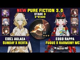 E0 Aglaea Carry W/ Sunday & E0 Rappa Carry W/ Fugue (3 Stars) Pure Fiction 3 Honkai Star Rail 3.0