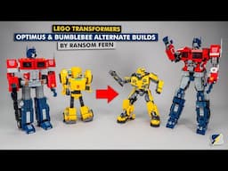 LEGO Transformers Optimus Prime & Bumblebee alternates by Ransom Fern - an amazing transformation