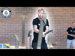 Most Sword Cuts In One Minute - Guinness World Records