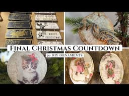 "50 DIY Christmas Ornaments | Shabby Chic, Farmhouse & Old-World Charm | Countdown to Christmas"