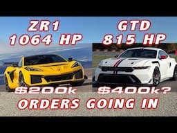 My Corvette ZR1 for $200k & Mustang GTD for $400k? - Order Updates and Specs