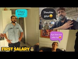 Family Reaction On My First Salary😨 | I Got Injured Again😓 #reaction #rushidave