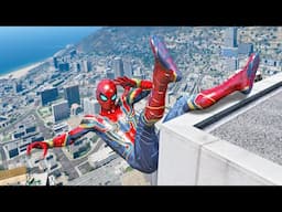 GTA 5 Funny Moments - Spiderman, Ironman, Deadpool, Squid Game (Active ragdoll physics) 67