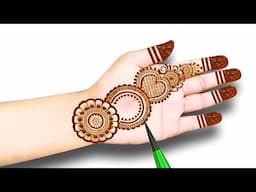 front hand beautiful mehndi design | latest easy simple mehndi design | simple stylish mehndi design