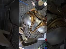 Foam armor painting! I used rub n buff! #foamarmor # #cosplayersofyoutube #cosplay #foamsmith #short