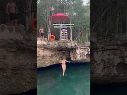 Jumping into cenotes in Tulum!💦👙🇲🇽