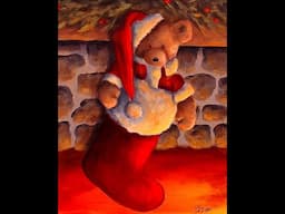 Christmas Bear Acrylic Painting (Time-Lapsed)