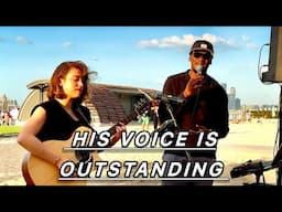 BUSKING In Dubai with AMAZING Singer - Writings On The Wall - Sam Smith | Allie Sherlock