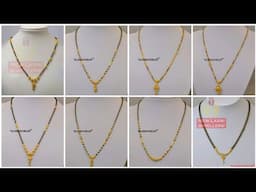 Latest Dailywear Gold Mangalsutra Chains or Gold Black beads Chains