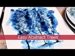 How to paint Abstract Watercolor Trees. Fun, Easy and Beginner Friendly