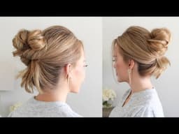 EASY UPDO HAIR HACK | Everyday, Casual Hairstyle for Medium Long Hair