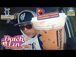 Dutch Bros® Strawberry Covered Chocolate Mocha Review! 🍫🍓☕ | Dutch Luv | theendorsement