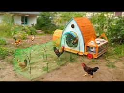 Build awesome wooden chicken coop and run on a budget