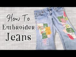 How to Machine Embroider on Jeans and Pant legs