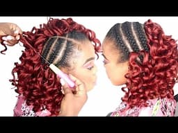 quick and easy curly Crochet hairstyle / $3 budget hairstyle for Natural Hair using braid extension