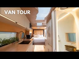 DIY LUXURY VAN TOUR / BEST Sprinter Van w/ Hidden Shower + Incredible Design / Tiny Home on Wheels