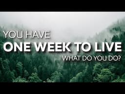 You Have One Week To Live, What Do You Do?